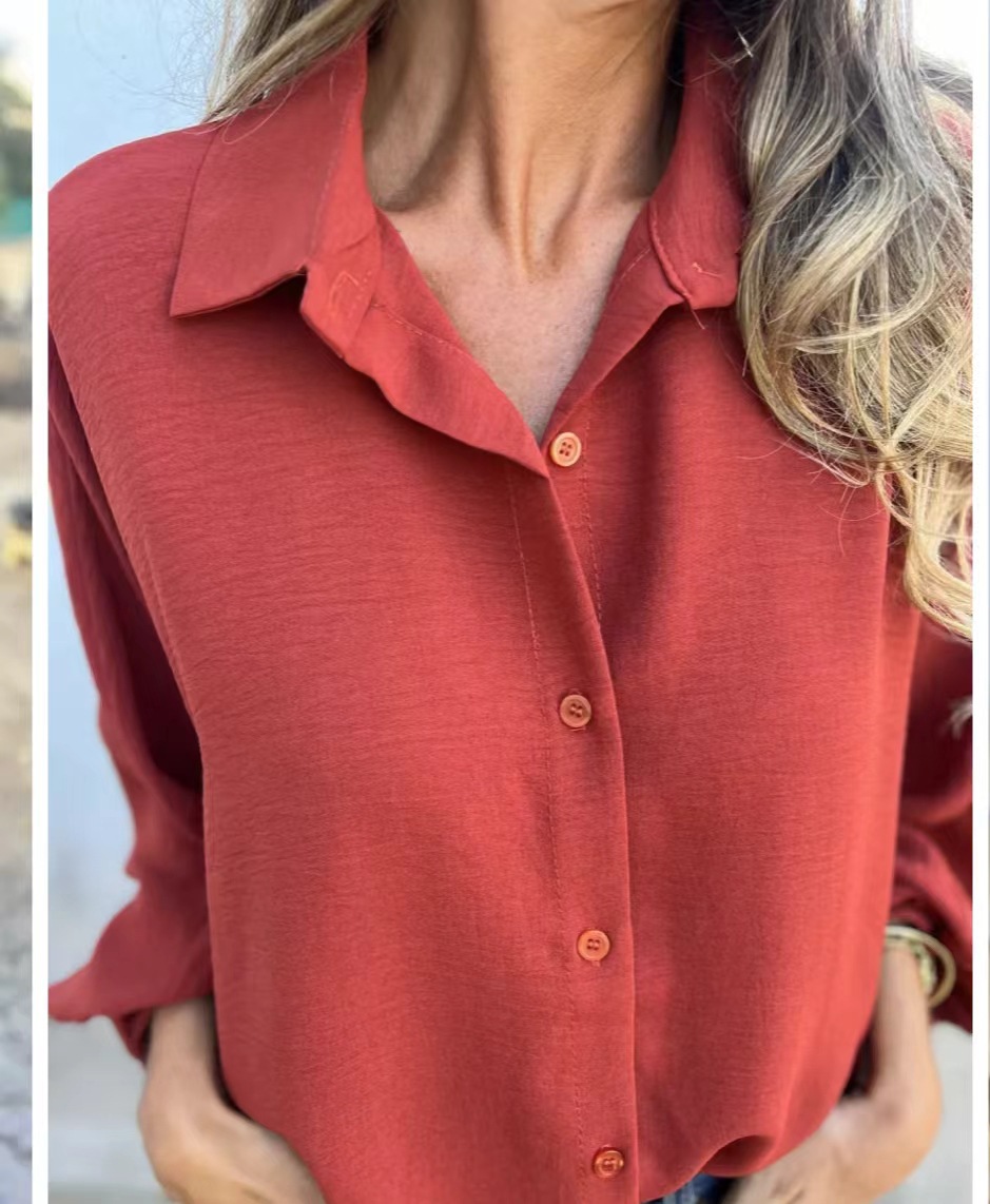 Camicia monopetto con risvolto casual