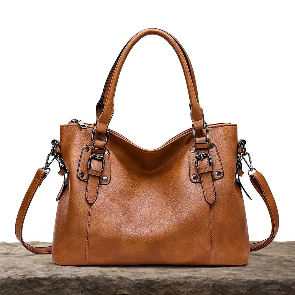 Bolsa de couro feita à mão