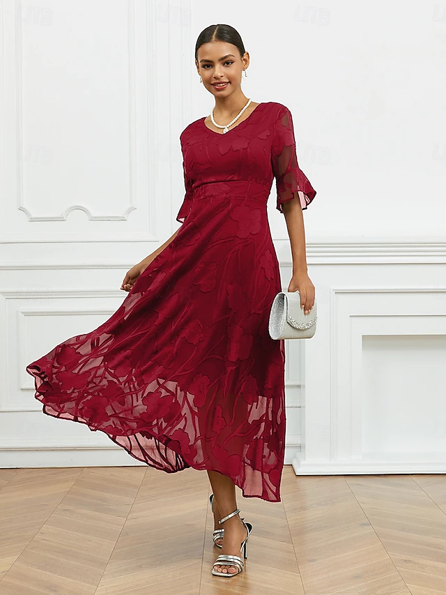 Elegant women's solid color lace long skirt