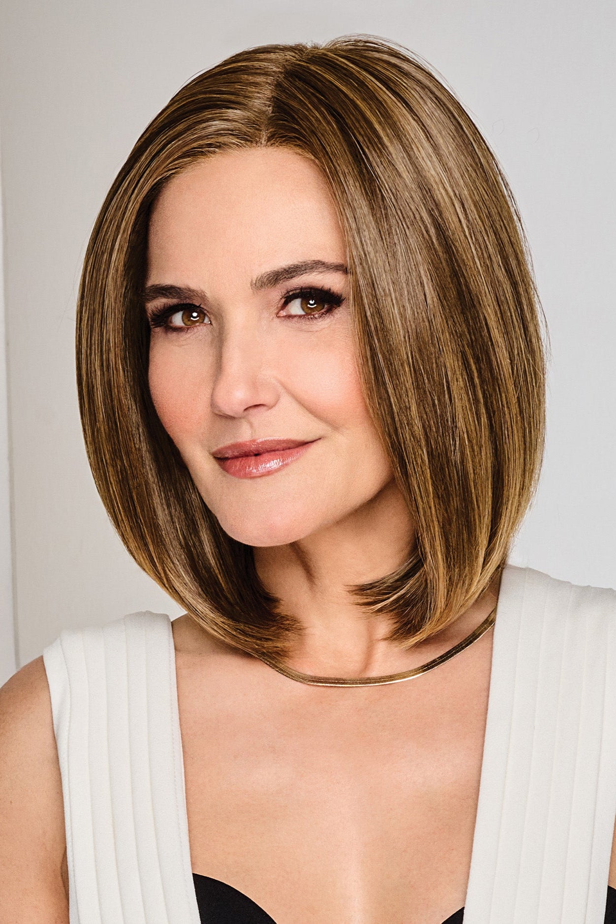 Center-Parted Mixed Color Braided Wig