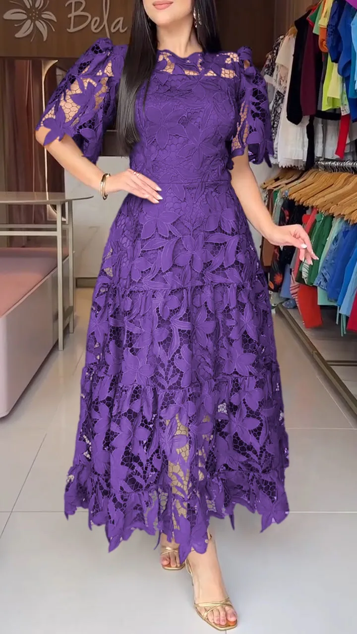 🔥Women's dress with a round neckline and a cutout at the waist, with a delicate cut 👗