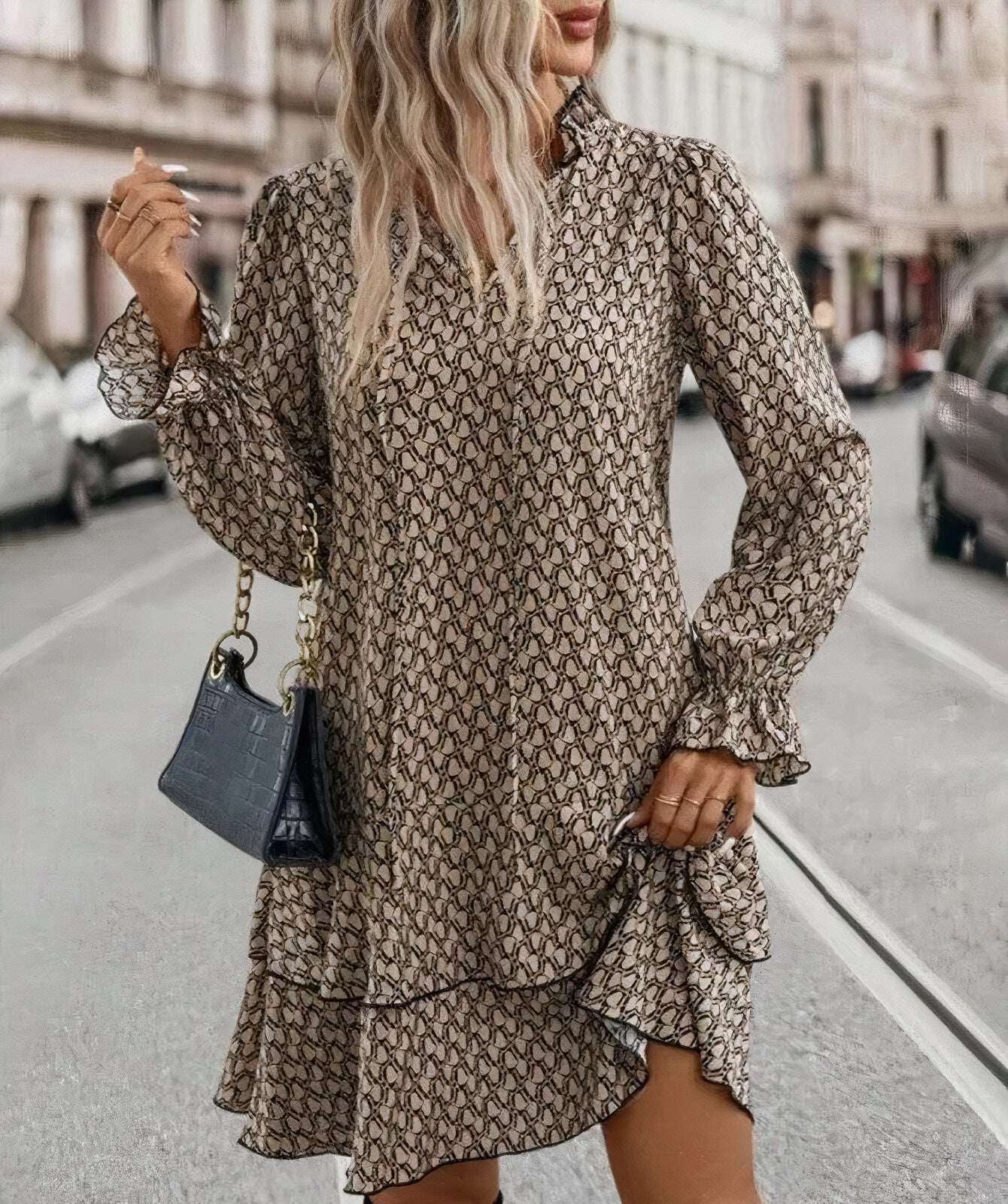 Vestido com mangas largas - Deisy