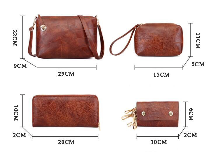 Set of six women's leather bags