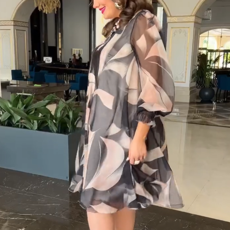 🌸Vestido plus size de chiffon respirável e confortável