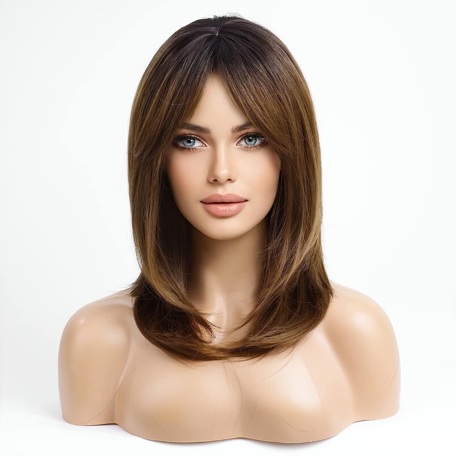 Synthetic Long Wigs  Hair with Bangs for Daily Use