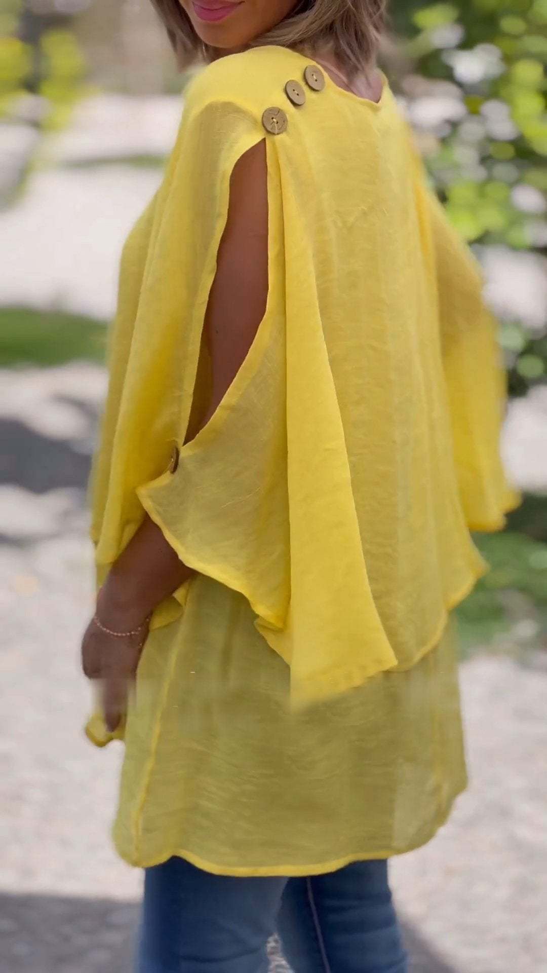 Top irregolare in chiffon