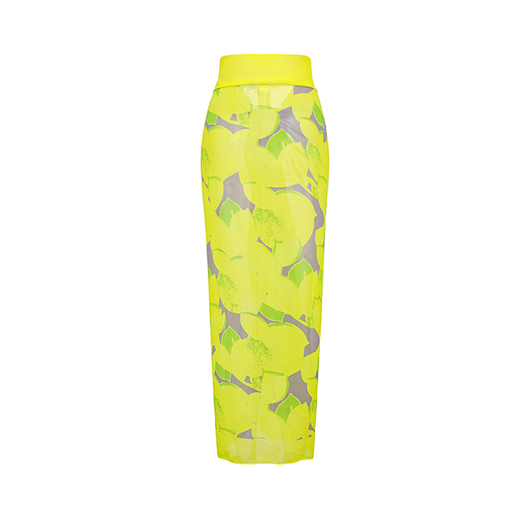 Ruffled Strap Lemon Print One Piece Swimsuit and Sarong 💕