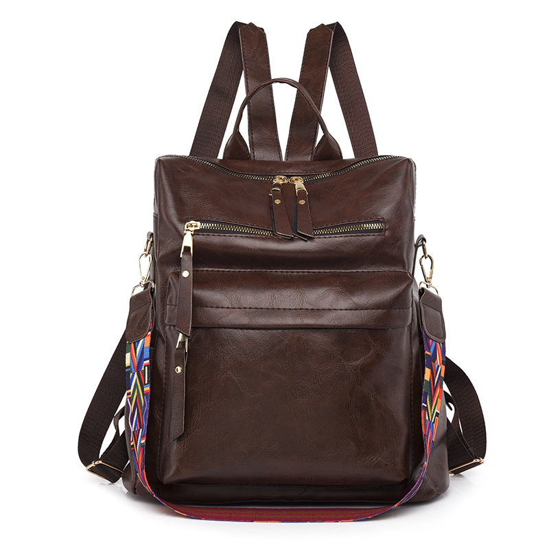 Vintage handmade leather backpack