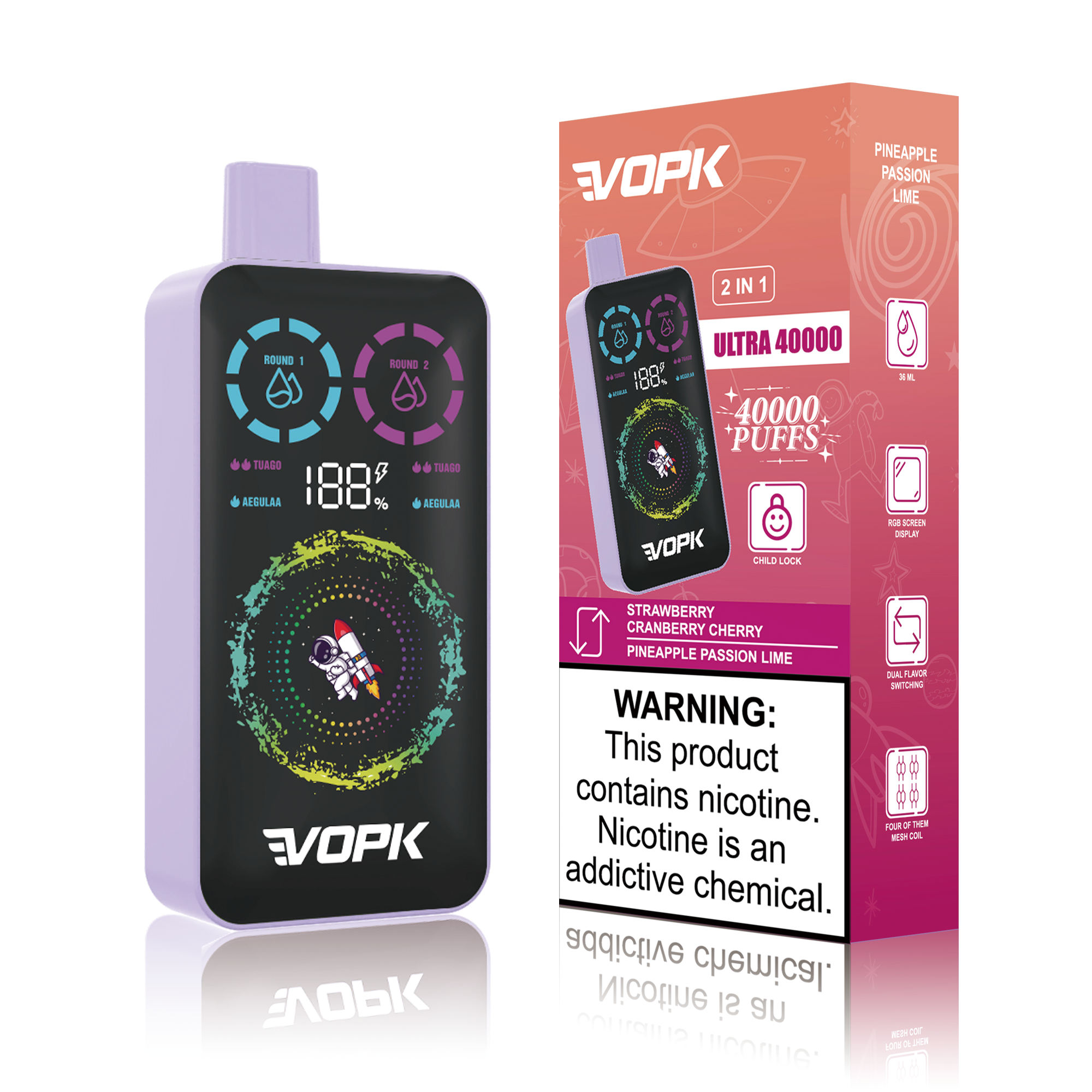 VOPK ULTRA 40000 Puffs Double Taste Disposable Vape – Advanced Features for Maximum Enjoyment