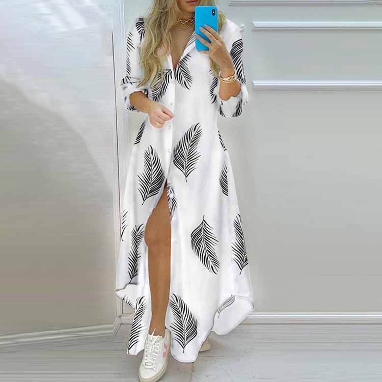 【S-5XL】Vestido moderno com decote em V