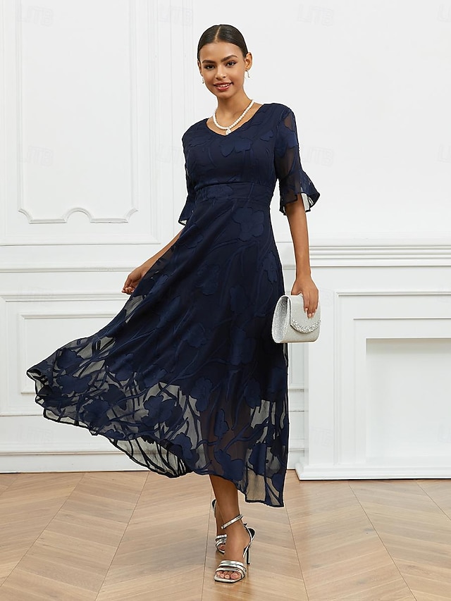 Elegant women's solid color lace long skirt