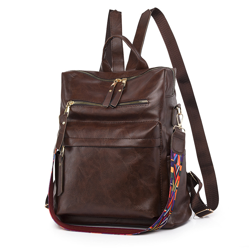 Vintage handmade leather backpack