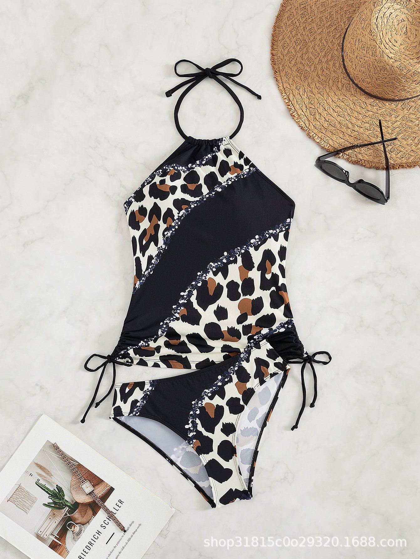 2025 New Sexy Two-piece Leopard Print Bikini Swimsuit