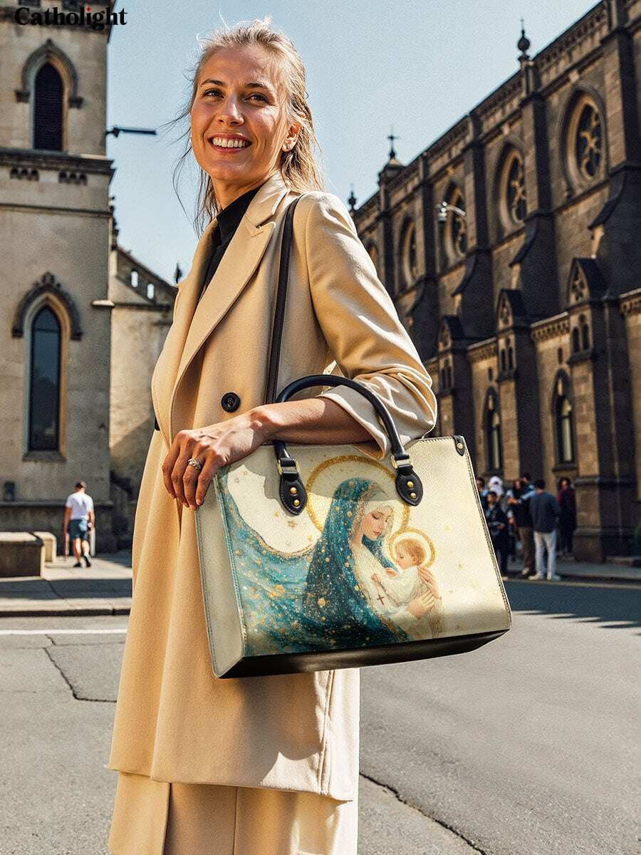 Catholight  Divine Mother’s Embrace Leather Bag