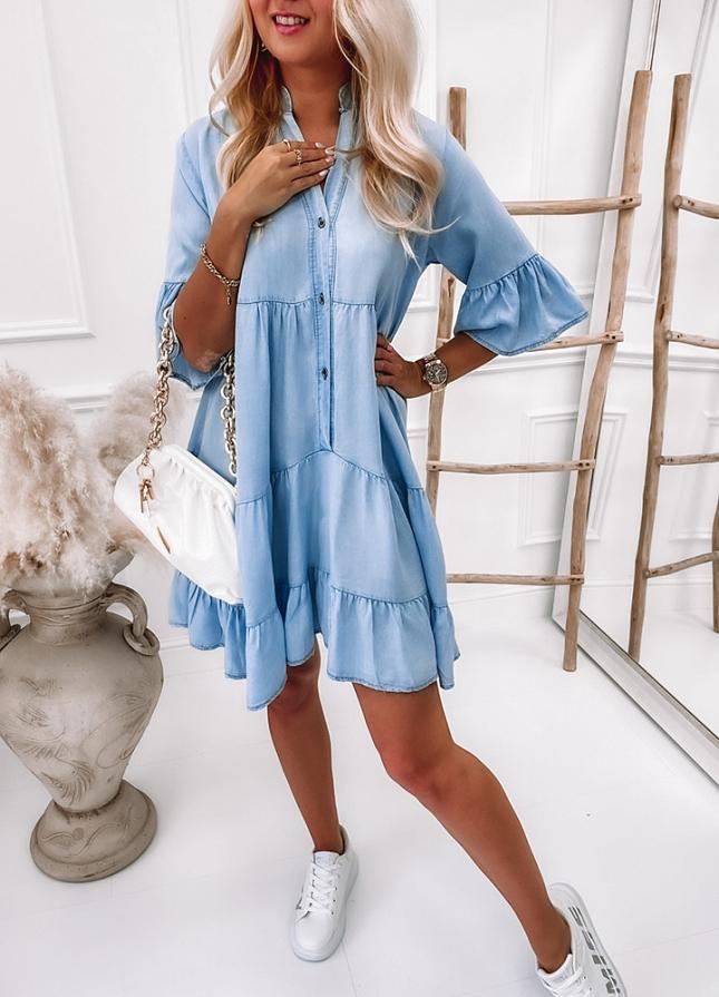 Klasszikus farmer mini ruha