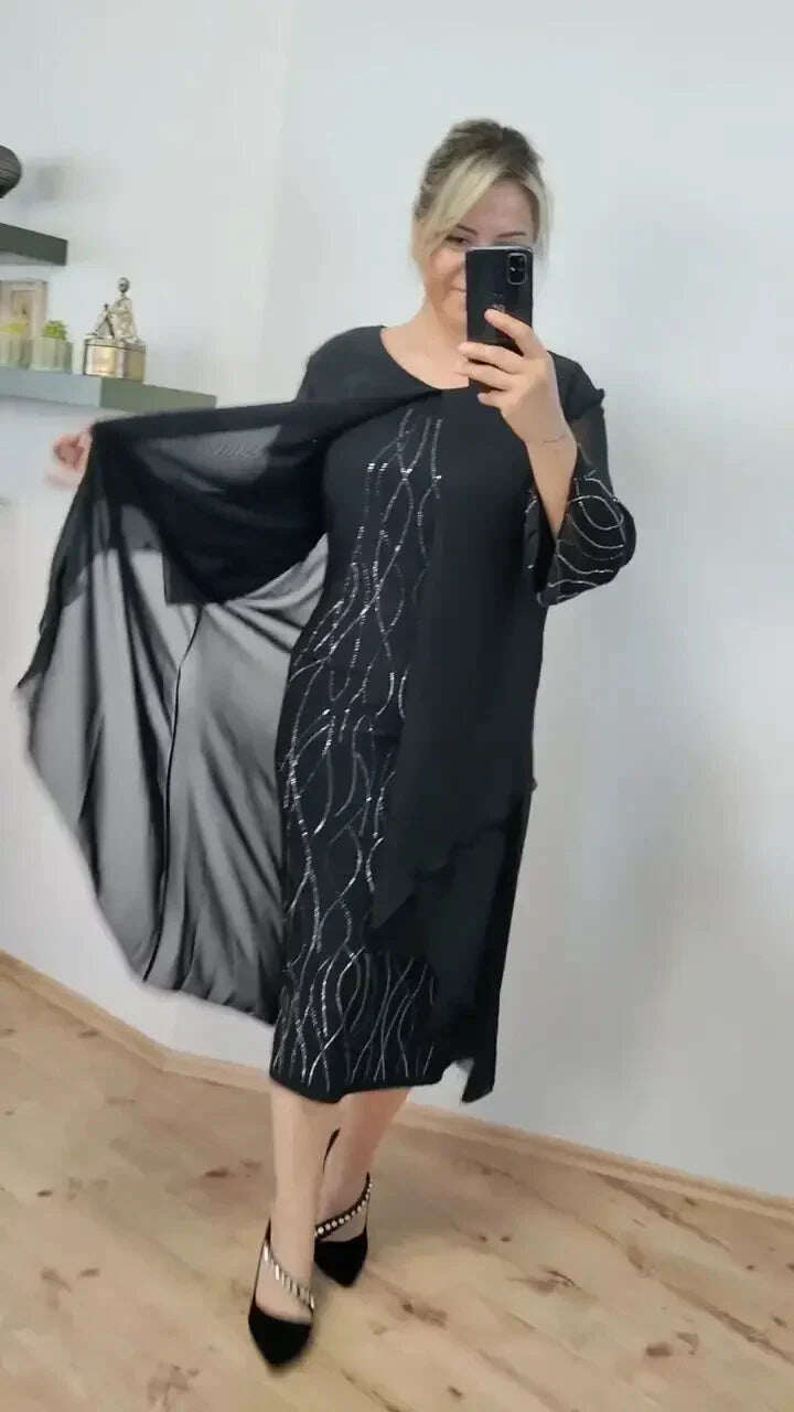 Vestido de chiffon da moda em 2025