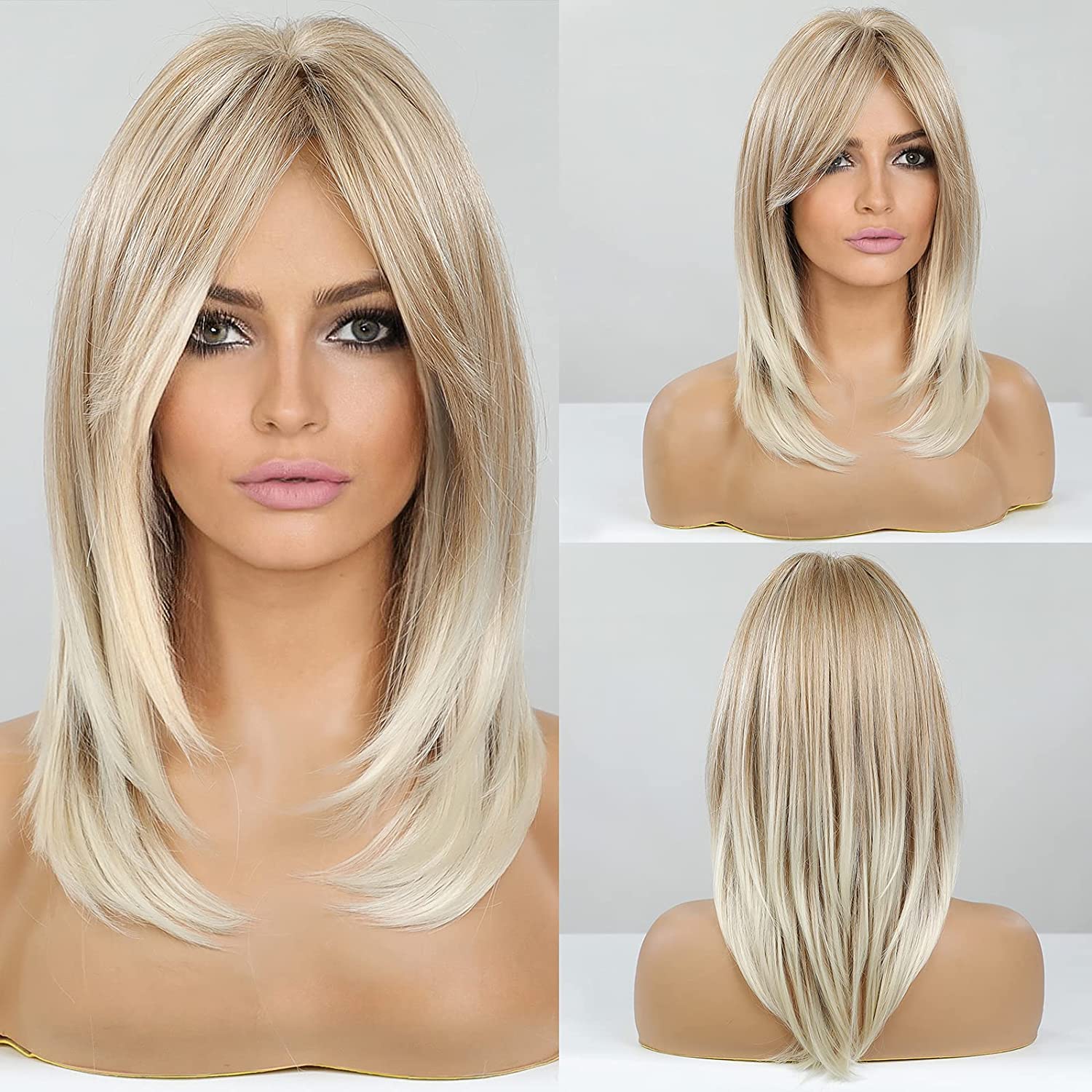 Synthetic Long Wigs  Hair with Bangs for Daily Use