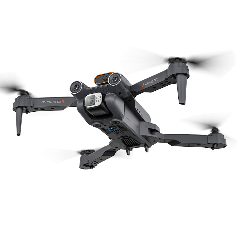 P12 drone de posicionamento de fluxo óptico 8K ESC câmara aérea de lente dupla com prevenção total de obstáculos avião de controlo remoto