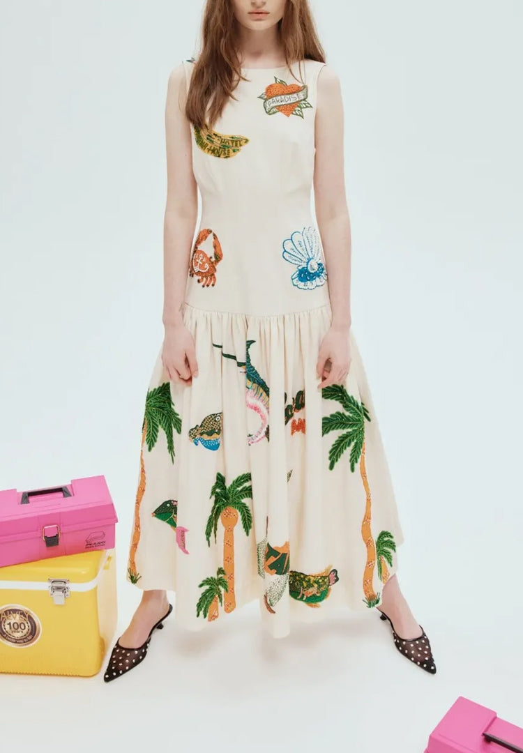 Vestido Maxi Linho Clam