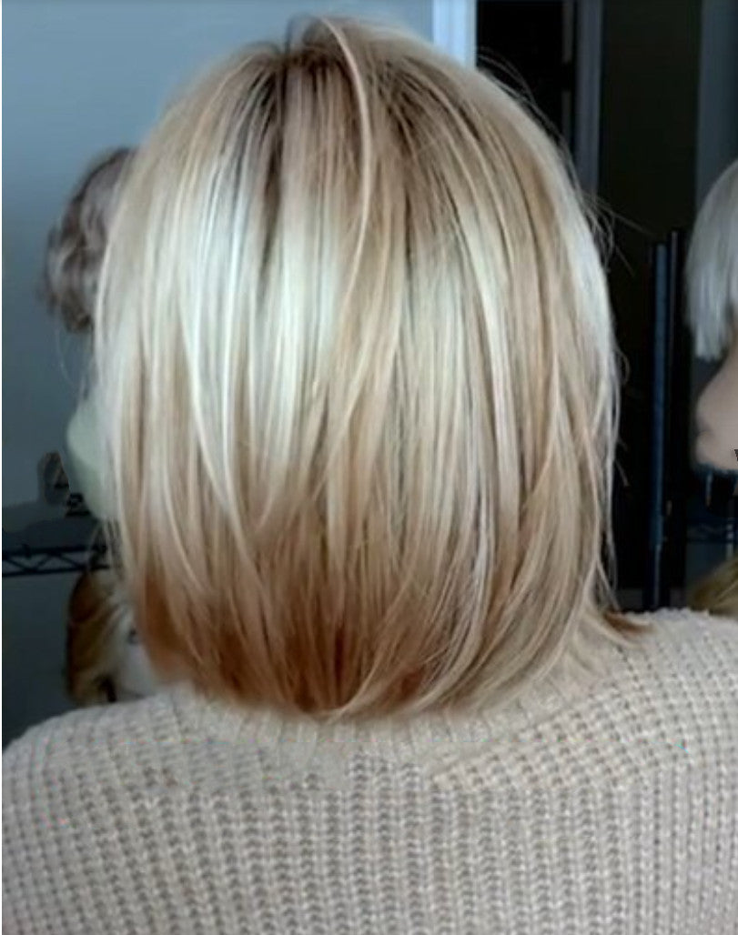 Ombre Blonde Medium Length Wig