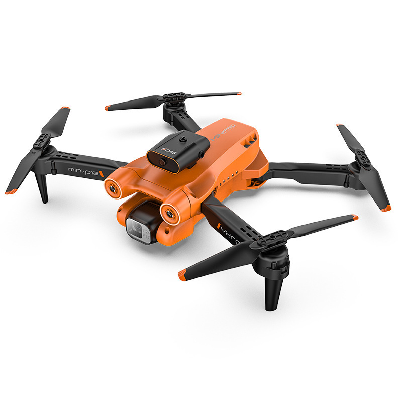 P12 drone de posicionamento de fluxo óptico 8K ESC câmara aérea de lente dupla com prevenção total de obstáculos avião de controlo remoto