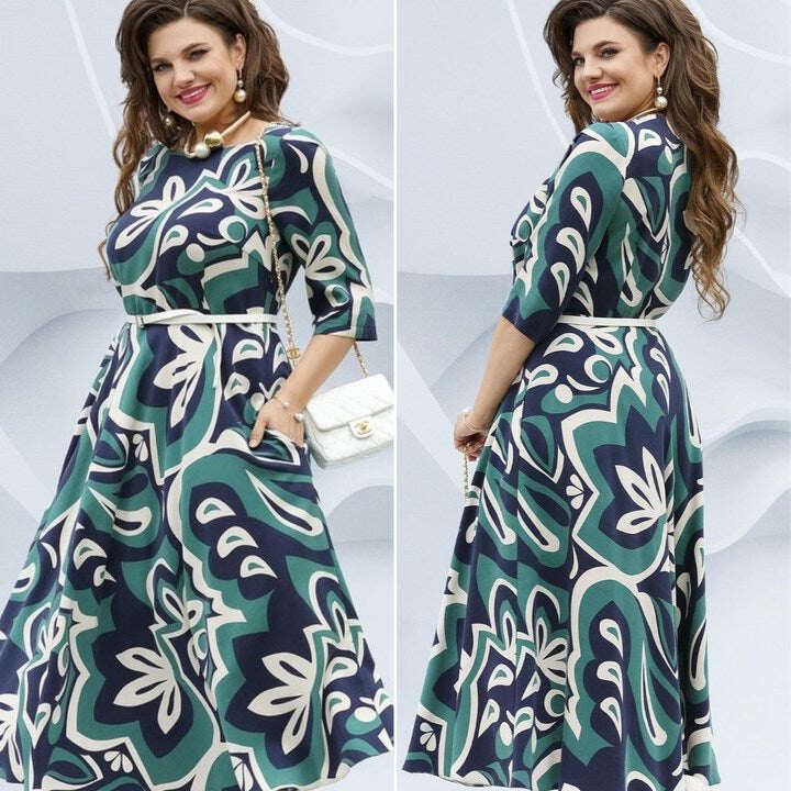 Vestido solto royal com bolsos e alças🌿