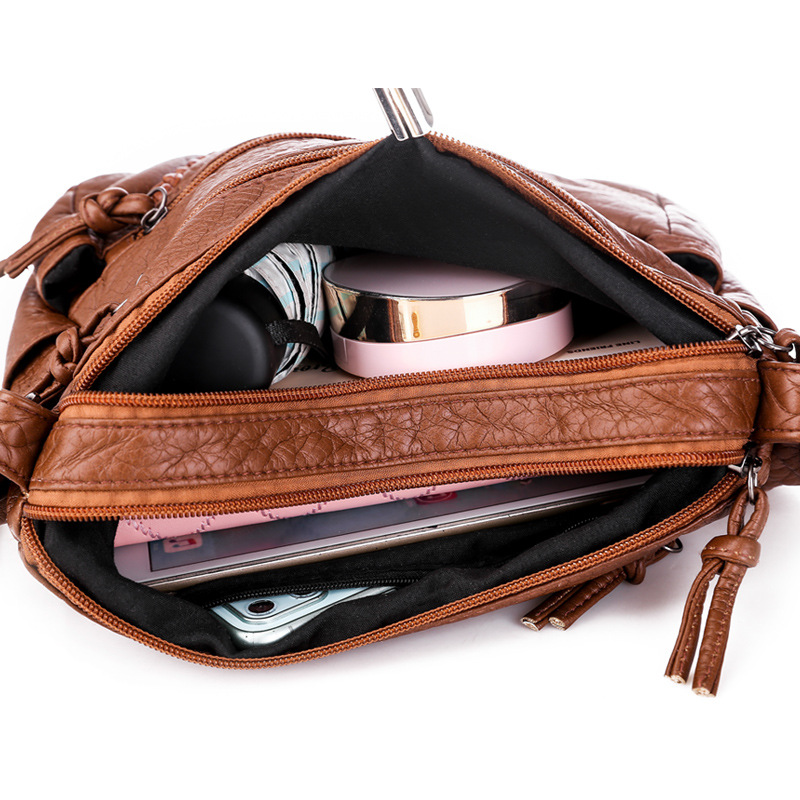 Beautiful handmade crossbody bag in soft leather