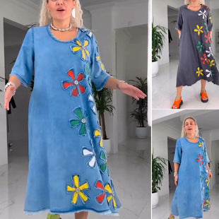 Vestido feminino com estampa floral