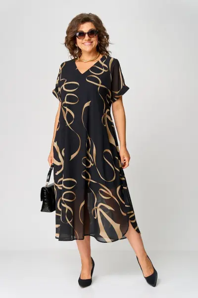 😎💃Novidades para o Verão💥[P-5XL]Vestido de Chiffon Plus Size | Confortável e Respirável