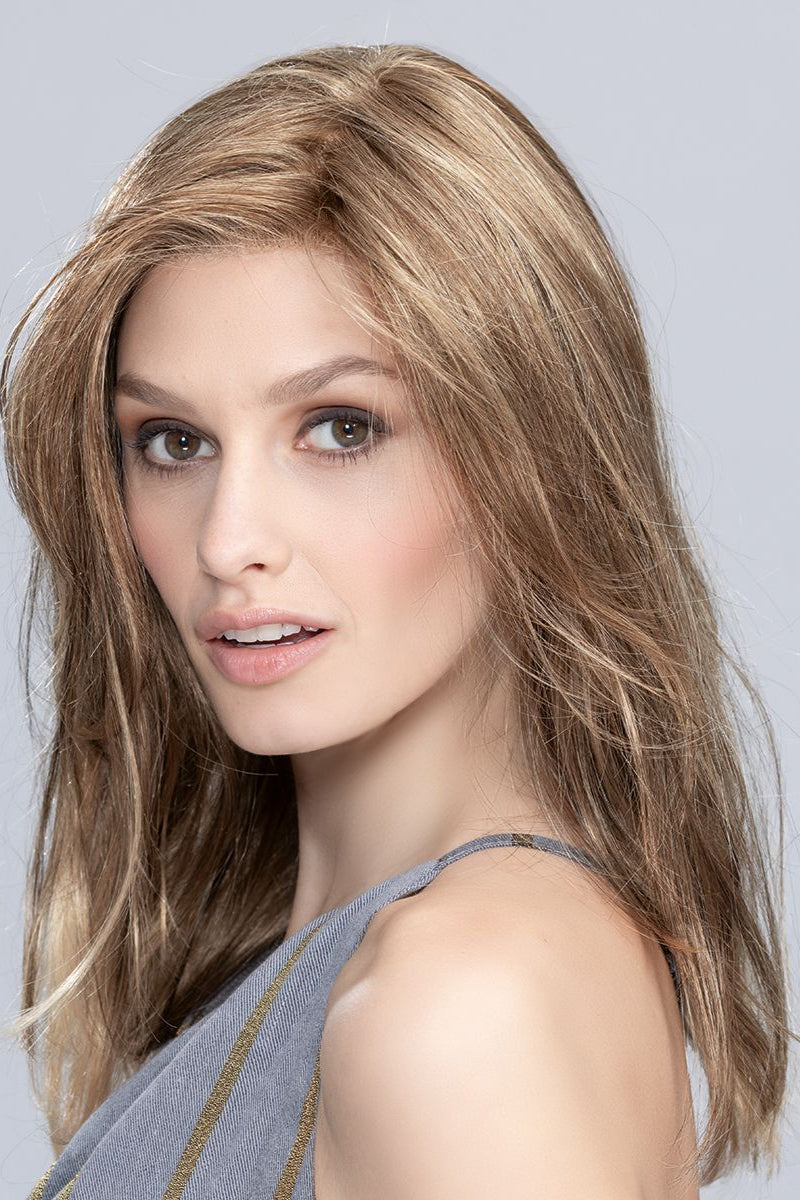 Side-parted temperament soft hair golden curly hair