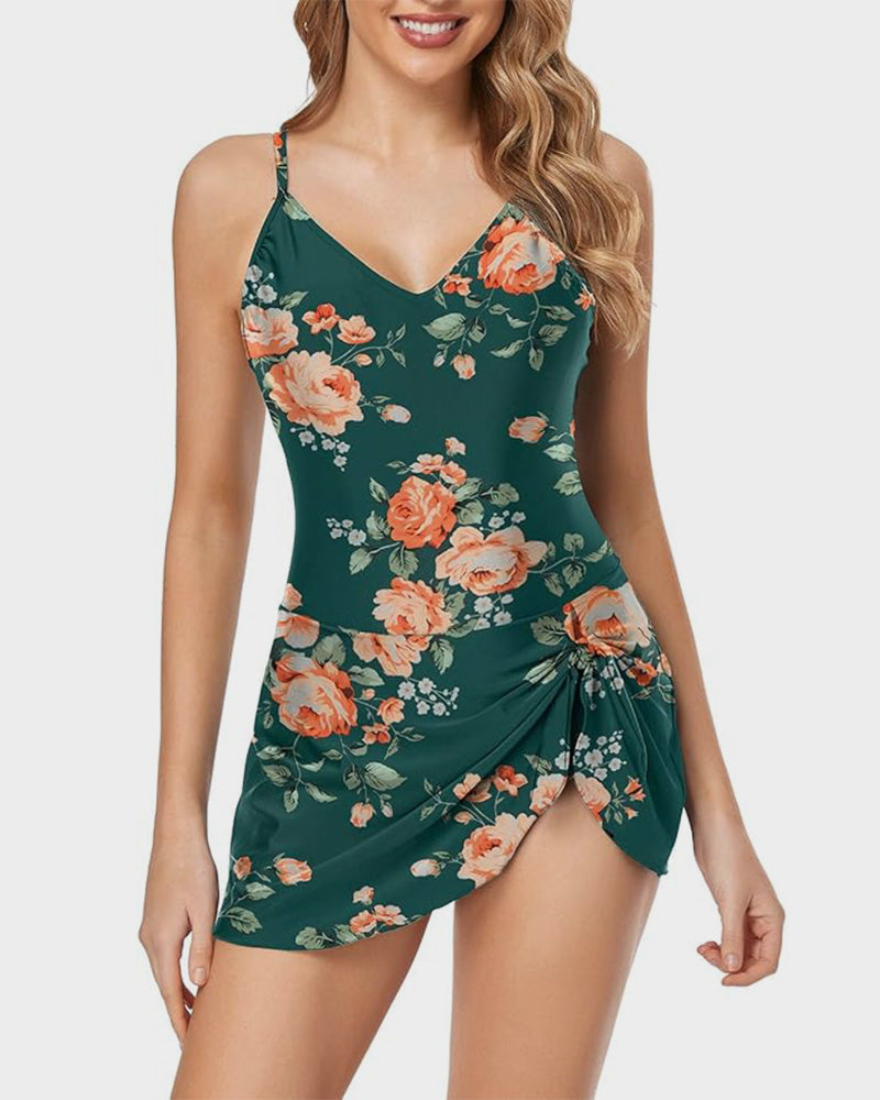 2025 New Women's Tummy Control Slim Fit One Piece Swimsuit