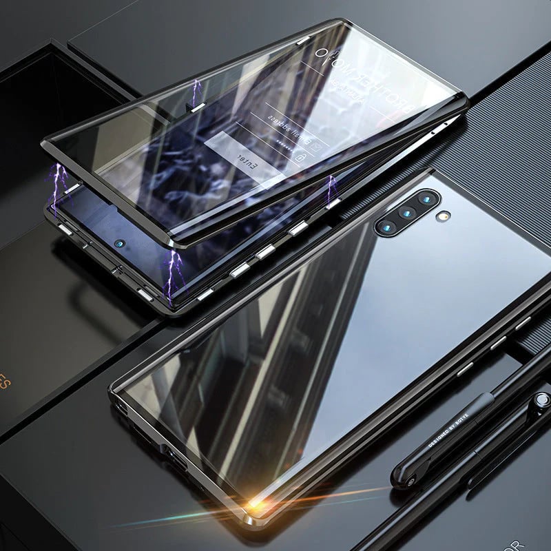 Dwustronne etui na telefon z magnetycznego szkła hartowanego do Samsunga