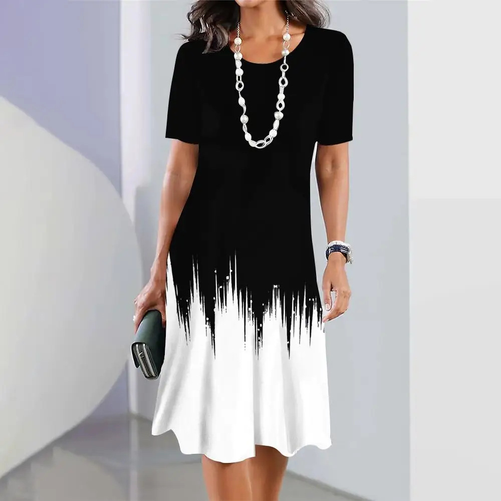 【S-3XL】👗Γυναικείο πολύχρωμο πλισέ φόρεμα