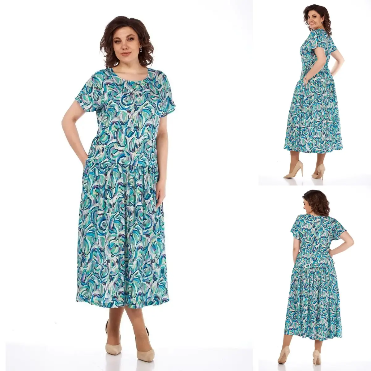 【🔥Geriausias išpardavimas】👗🌺Vasaros marginta šifono suknelė
