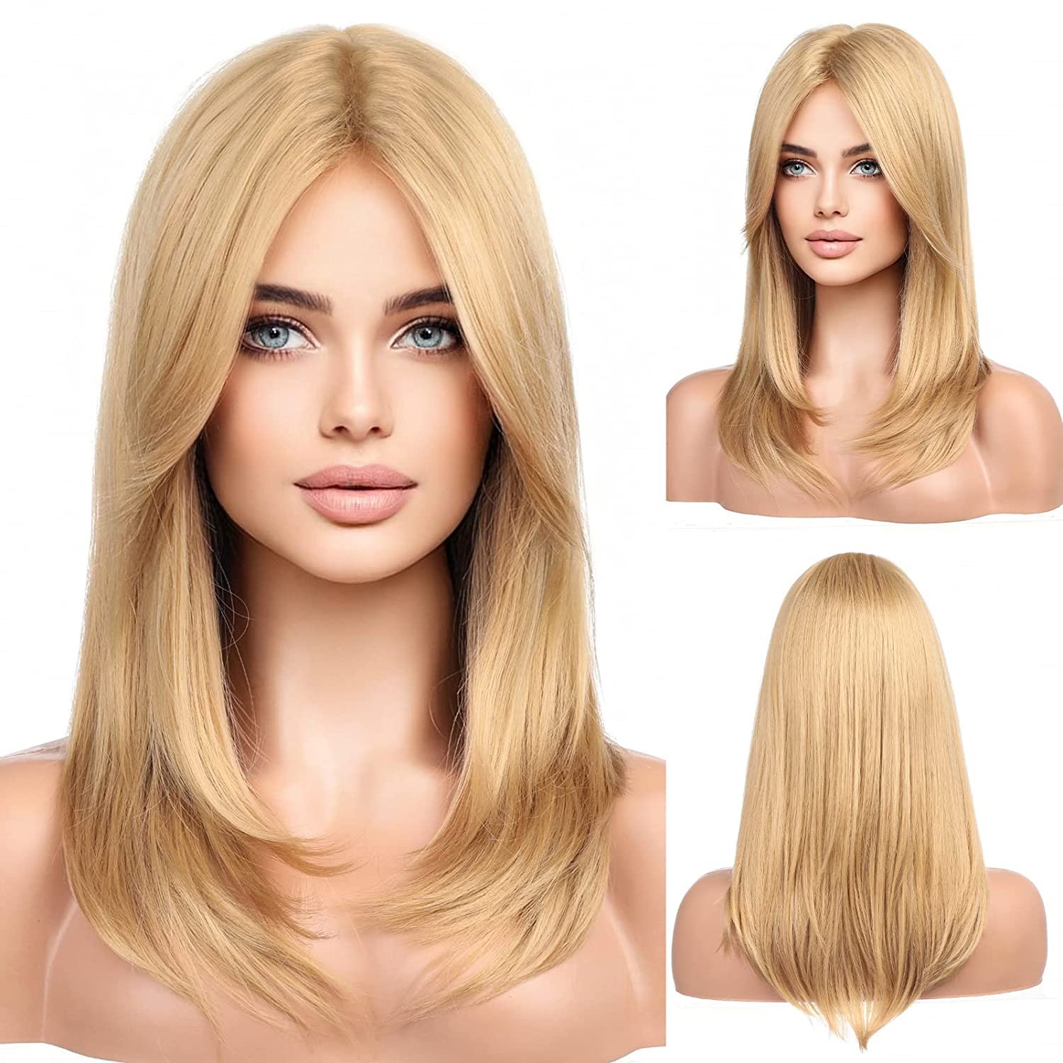 Synthetic Long Wigs  Hair with Bangs for Daily Use