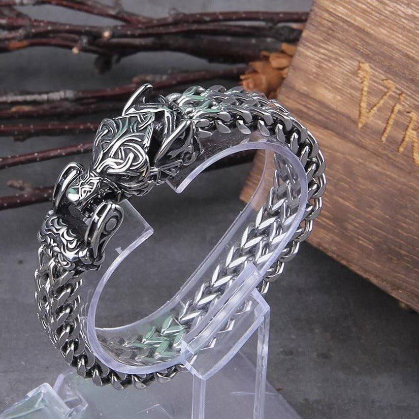 Гривна с тежка верига Celtic Fenrir's Bite - неръждаема стомана