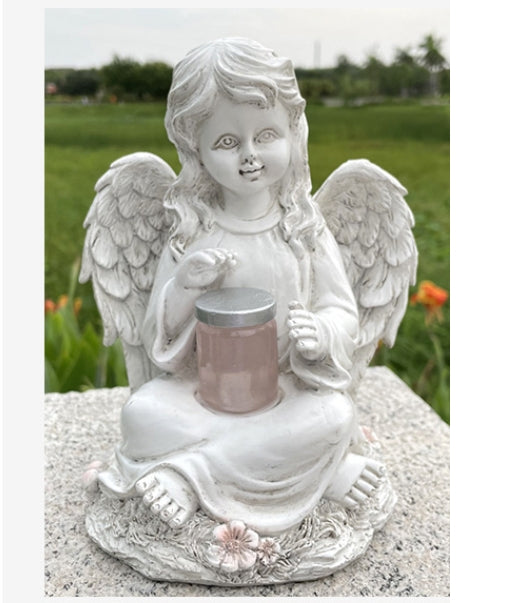 Angel šperky domáce solárne lampa dekorácie sochárstva remeslá
