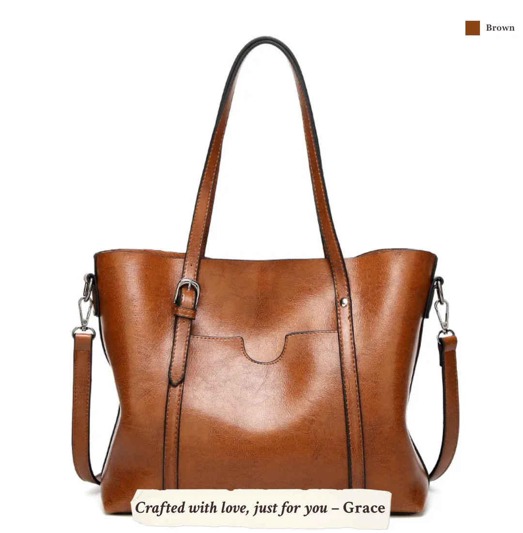 Bolsa de couro feita à mão