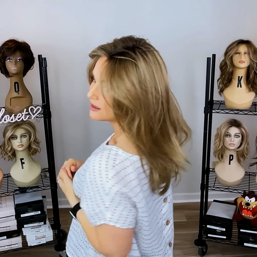 Advanced layered medium-length straight hair