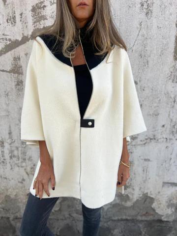 Giacca casual con collo alto e mezza zip