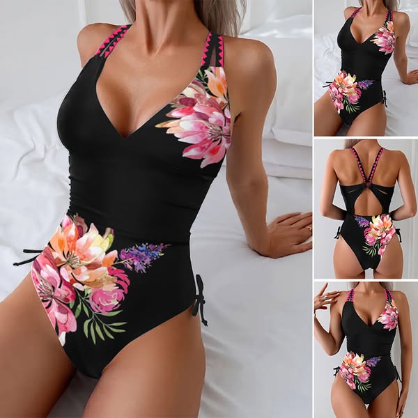One-piece swimsuit with bra