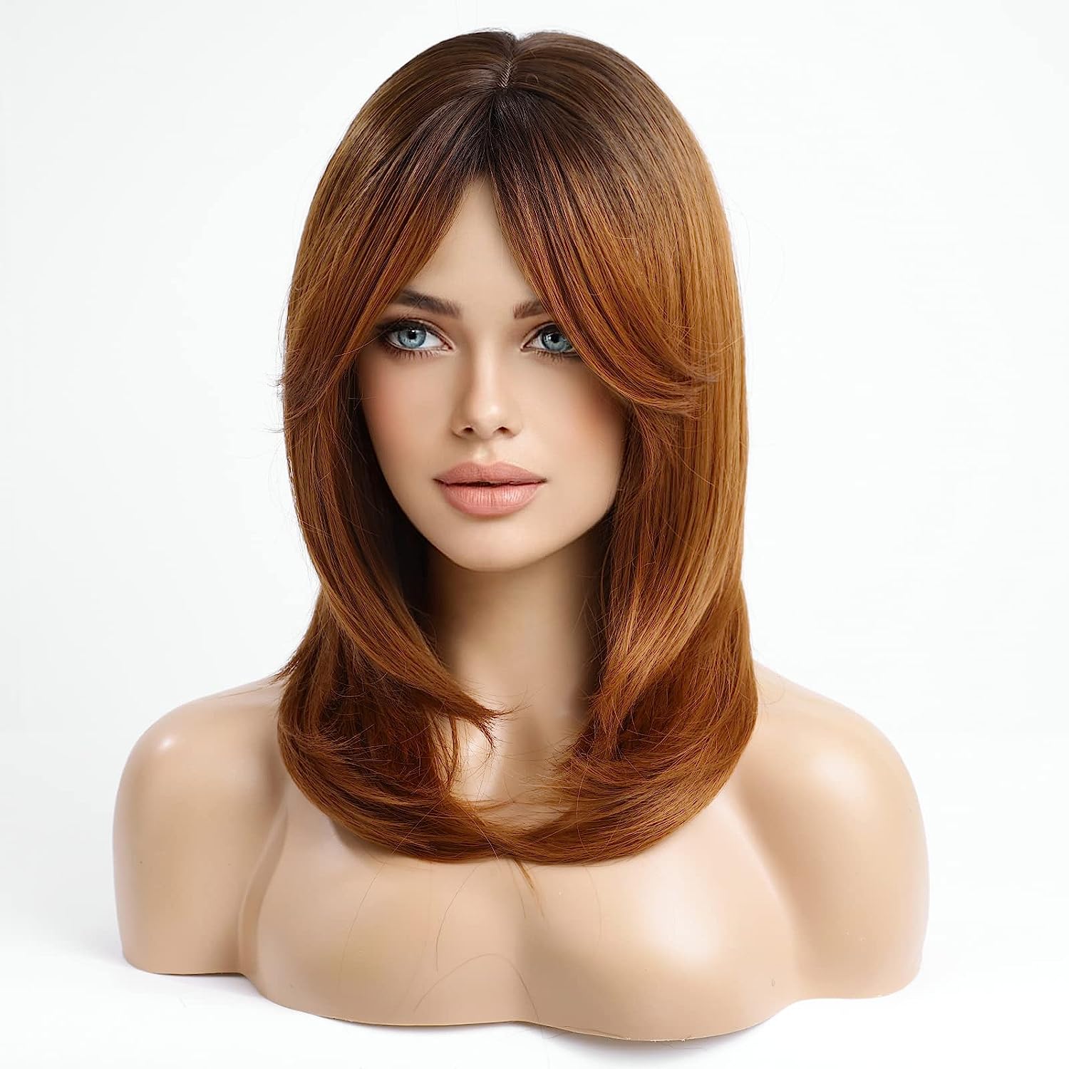 Synthetic Long Wigs  Hair with Bangs for Daily Use