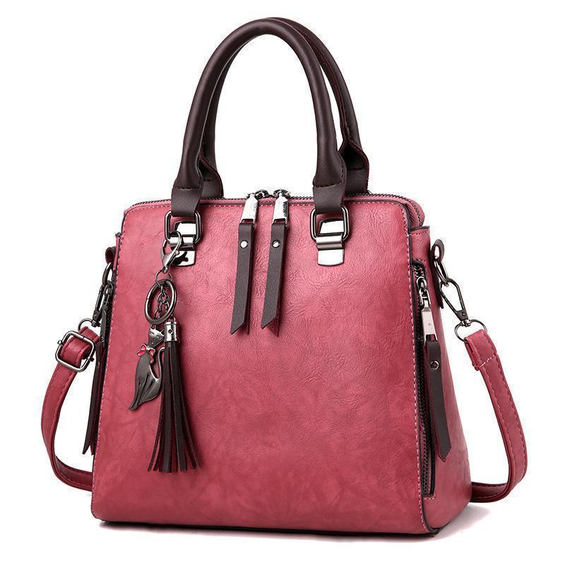 Vintage leather crossbody bag