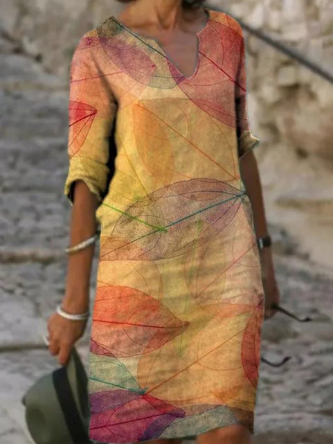 V nyakú, elegáns alkalmi vintage bő ruha