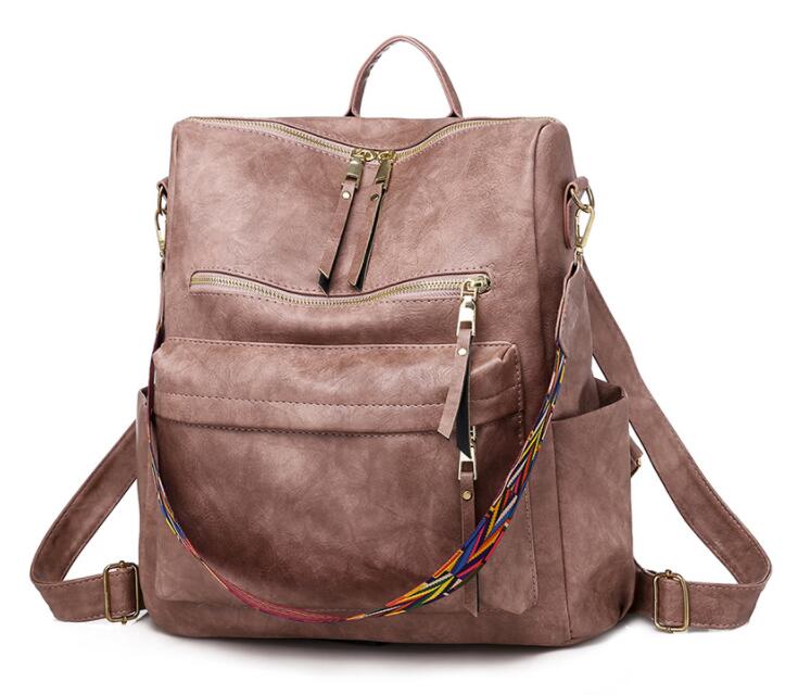 Excellent fashion women's leather backpack