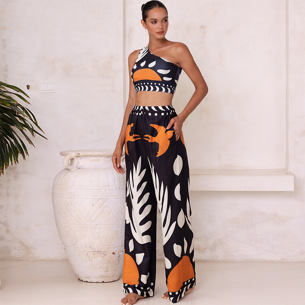 👙 One Shoulder High Waist Bikini Swimsuit and Pants or Skirt  🎀