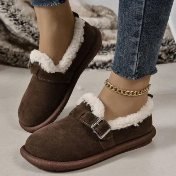 Botas femininas quentes de pelúcia de inverno - pagamento na entrega