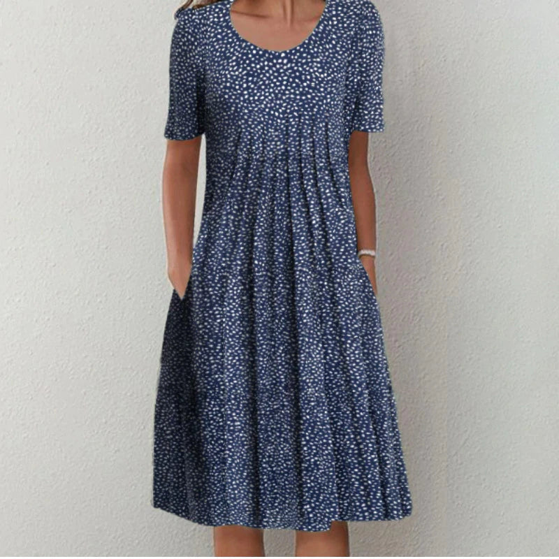 vestido midi com estampa floral