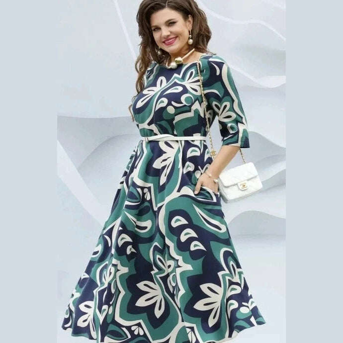 Vestido solto royal com bolsos e alças🌿