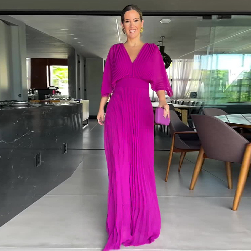 🔥41% de desconto na promoção🔥2024 novo vestido plissado da moda